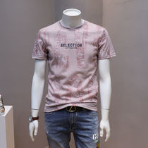 Summer thin short - sleeve T - shirt 2023 new mens youth fashion trend round collar half - sleeve coat