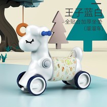 Trojan home rocking horse Children Baby baby dual-use chair baby dual-purpose horse multi-function slipping car two-in-one