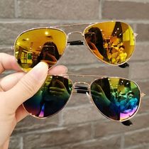 Child sunglasses Cool Without Injury Eye Retro Sunglasses Boy UV Rays 3 Years 4 Years Old Boy Sun Sunscreen Sunglasses