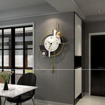 New Nordic Light Lavish Living-room Hanging Clock Silent Home Fashion Personality Creative Clock Modern Minima Watches