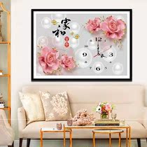 New Diamond Painting Bedroom With Small Full Drilling Living-room Hanging Bell Diamond Embroidered 5D Brick Stone Show Point Sticking Drill Cross Embroidered Clock Stick