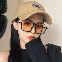 Sunglasses Womens High Sensation Ins Wind Sunglasses Street Pat on the UV Net Red 2022 New Chaumen Tea Color