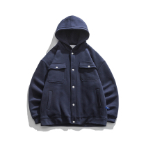 Men's tooling coat sports loose hooded tide brand 2022 spring and autumn new jacket men's European and American street clothes