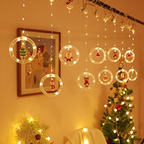 New cross-border new items Christmas lights string Santa cartoon styling Curtains Light LED Festoon Room Windows