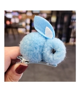 Girl 10 hairclip Net red hair card three-dimensional rabbit cartoon plush sweet Korea