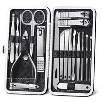Full set of nail scissors set box oblique nail clippers nail clipper set pedicure tool ear digging spoon artifact