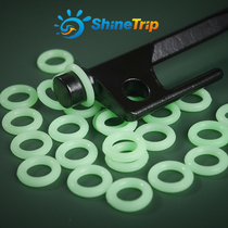Shine Trip outdoor ground nail fluorescent ring luminous Luminous Silicone Ring Camping Tent Sky Curtain Nail Circle Accessories
