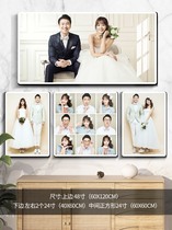 Custom wedding photo Enlarged Hanging Wall Wash Photo Plus Crystal Photo Frame Large Size Bedroom Living Room Wedding Photo Making