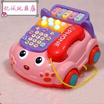 Childrens toy simulation telephone landline baby puzzle music early to teach 0-1-3-year-old male girl 9 months baby