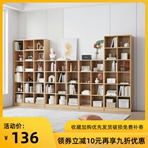 Bookshelf Floor Shelve Shelf Living Room Show Wood Color Free Combined Containing Shelf Minima Modern Home Bookcase