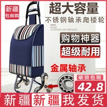 Xinjiang buy vegetable car household folding light portable cloth bag climbing stairs shopping cart cart cart
