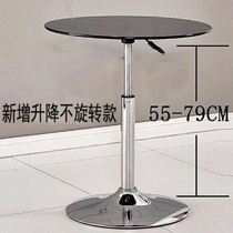 Lifting table tempered glass lifting small round table round coffee table round exhibition table casual bar Round Table