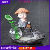 Reverse incense burner home indoor incense creative Zen sandalwood agarwood tea ceremony room personality ceramic simple ornaments