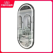 Net red with light barber shop mirror table beauty salon special light luxury fashion hairdressing mirror can be customized