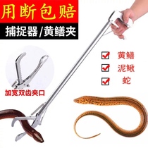 Yellow eel clip non-slip stainless steel loach finless eel fitter Catch Sea God Instrumental Clip Snake Lengthened Crab Clip Rubbish Clip Tool