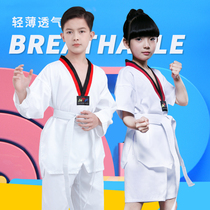Chuanying Cotton Taekwondo Clothing Childrens Training Clothing Junior Adult College Students and Mens Long Sleeve Short Sleeve Customization