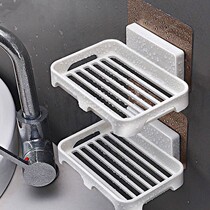 Punch-free double-layer three-layer soap box toilet rack drain rack soap box