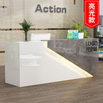 Cash register Front desk reception table shop small counter simple modern beauty salon barber clothing store corner bar