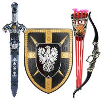 Treasure Sword Children Toy Boy Plastic Knife Sword Emulation Soldier Model Imitation Ancient Armor Weapon Bow And Arrow Shield Toy