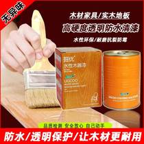 Solid wood environmental protection transparent varnish wood bed plate furniture waterproof and burn-proof bright light paint high hardness abrasion resistant floor paint