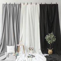 Net red photo background cloth solid color live broadcast background board ins hanging cloth super large photography photo advanced sense black and white gray curtain studio photo wall Baby 100 days full moon shooting props