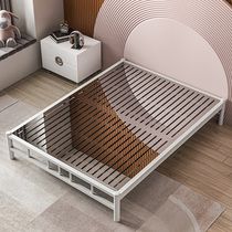Modern simple stainless steel bed double bed 1 5 m thick and thick 1 8 m single bedroom 1 2 m steel bed frame