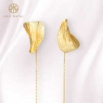 Hui Zhuou Earrings Small Crowddesign Sensation Superior Light Extravagant 925 silver Temperament Flow Suear Line