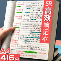 A4 notebook thick notebook super thick blank Cornell 5r memory method postgraduate entrance examination simple college student notebook a5 thickened diary notebook grid efficient learning notebook review special large