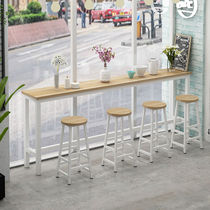 Bar household partition long high-foot table rectangular table milk tea shop slender tables narrow table