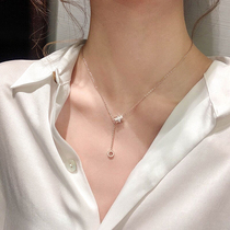 Shanghai Warehouse Ottles Spot Withdrawal Clear Cabin Rose Gold Necklace Women Trend Collarbone Chain Outlets Olet