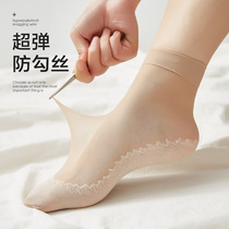 20 pairs of short stockings womens steel stockings summer thin anti-hook silk flesh-colored velvet crystal stockings wear-resistant