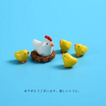 Cute micro landscape mini animal ornaments simulation doll toy multi-meat chicken coop hen hen house
