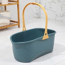 Thickened cotton mop bucket rectangular household plastic large water storage portable cleaning mop bucket