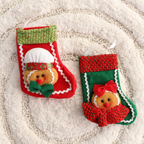 Christmas Decorations Small Socks Scene Arrangement Tree Pendants Elderly Swing Pieces Elk Ornaments Festive Dress Accessories Hanging Accessories