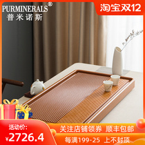 PURMINERAL electric Wood tea tray home 2021 new high end tea tray light luxury modern tea table home small tea table