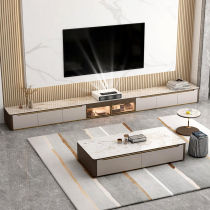 Laser projector dedicated TV cabinet with telescopic platform Rock board floor drawer cabinet living room cabinet locker super long