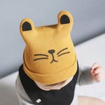 Baby hat autumn and winter baby 0-3-6-12 months male and female newborn baby hat childrens wool cap warm tide