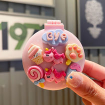 Mirror Comb integrated cartoon Folding airbag Cosmetic Mirror Dual-use Portable Cute Teenage Flap Type Massage Comb