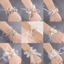 Bride's wrist flower mori is a high-grade fairy wedding bride's arm decoration bridesmaid sister group hand wreath wedding supplies zz