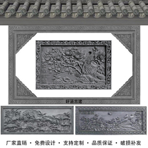 Brick Sculpted Green Brick Engraving Antique Reliefs Hundreds Foto Greet Pines Chinese Courtyard Wall Decoration Engraving