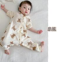 Baby sleeping baby baby spring baby spring baby leg cotton gauze summer child kick-proof by newborn four seasons