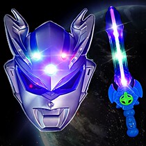 Altman mask New luminous sword set Monkey King Iron Man Spider-Man children cartoon boys and girls toys
