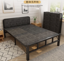 Minimalist bed is easy to rent a special space for rental housing economical iron reinforced coarse double high-grade net red art layer