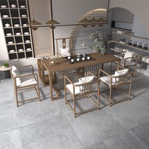 New Chinese Solid Wood Kongfu Tea Table And Chairs Combined Tea Table Zen Tea Table Office Leisure Reception Room Integrated Tea Table