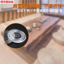 Coffee table glass non-slip protective gasket high transparent soft rubber glass mat mahogany furniture non-slip glue