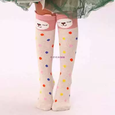 201k7 Теплая зимняя футболка выше колена QXK Socs Sweet Cartoon T