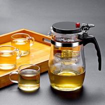 Teapot glass thickened flower teapot tea cup bubble teapot filter single pot tea set household floating Cup