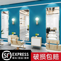 Barber shop mirror modern simple hair haircut mirror table Wall wall-mounted hair salon special perm dyeing light luxury hanging wall style