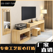 Hotel full set of furniture standard room TV table combination hotel room TV cabinet bed hanging clothes mirror apartment simple wardrobe
