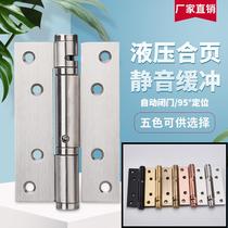 Invisible door lotus leaf stainless steel invisible door hinge behind closed door hydraulic buffer automatic closing positioning concealed door lock bomb